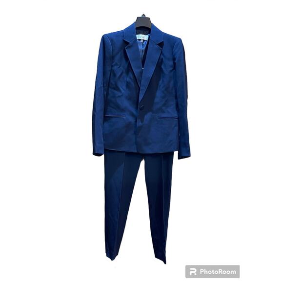 NWT Le Suit Women's Crepe One-Button Pantsuit Size 6 - Picture 3 of 6